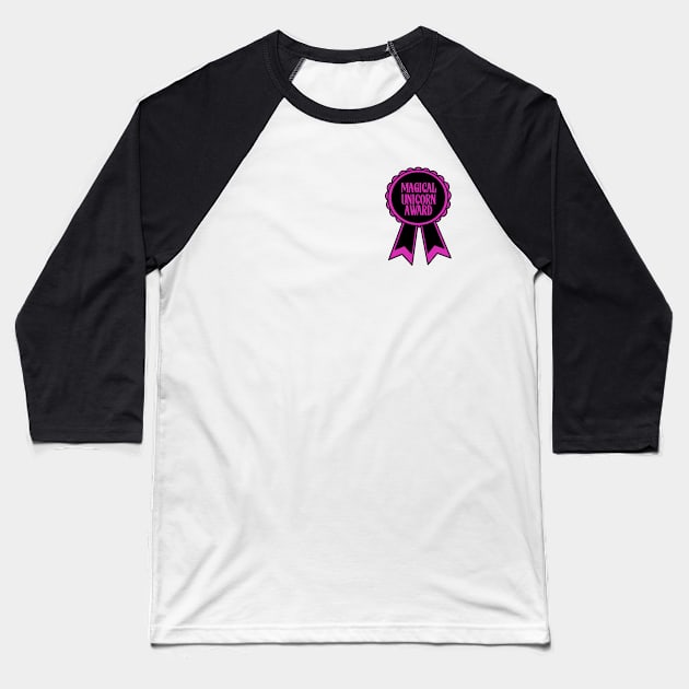 Magical Unicorn Award Baseball T-Shirt by staceyromanart